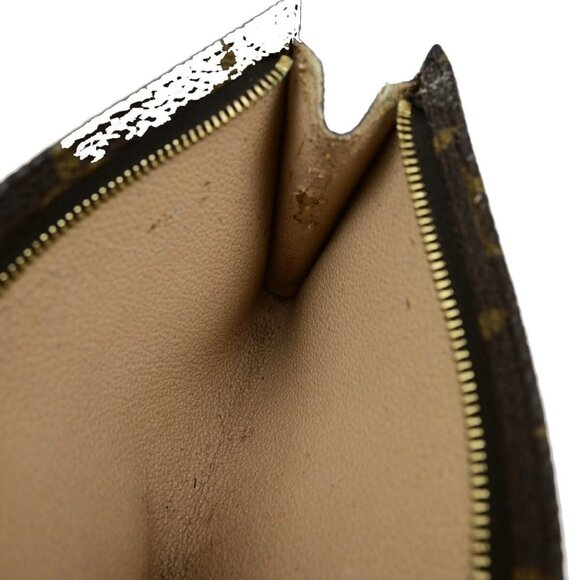 LOUIS VUITTON Logo BUCKET PM Pouch Bag Monogram Leather Brown France 60EE075 - Picture 4 of 13